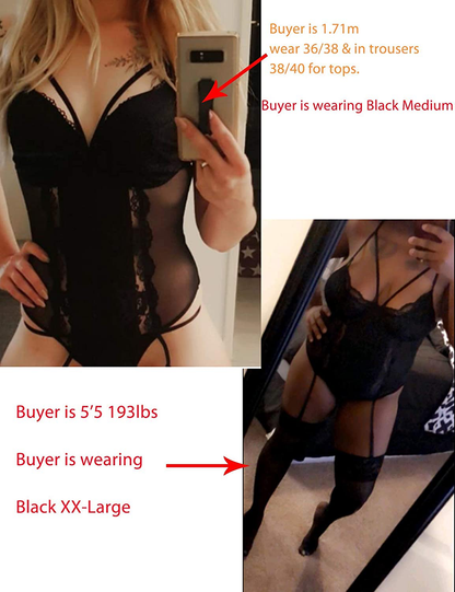 Avidlove Garter Lingerie For Women Sexy Lace Teddy Chemise One Piece Bodysuit Apparel & Accessories > Clothing > Underwear & Socks > Lingerie Avidlove   