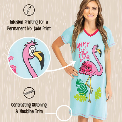 Lazy One V-Neck Nightshirts for Women, Animal Designs Apparel & Accessories > Clothing > Sleepwear & Loungewear > Nightgowns Kylie Max   