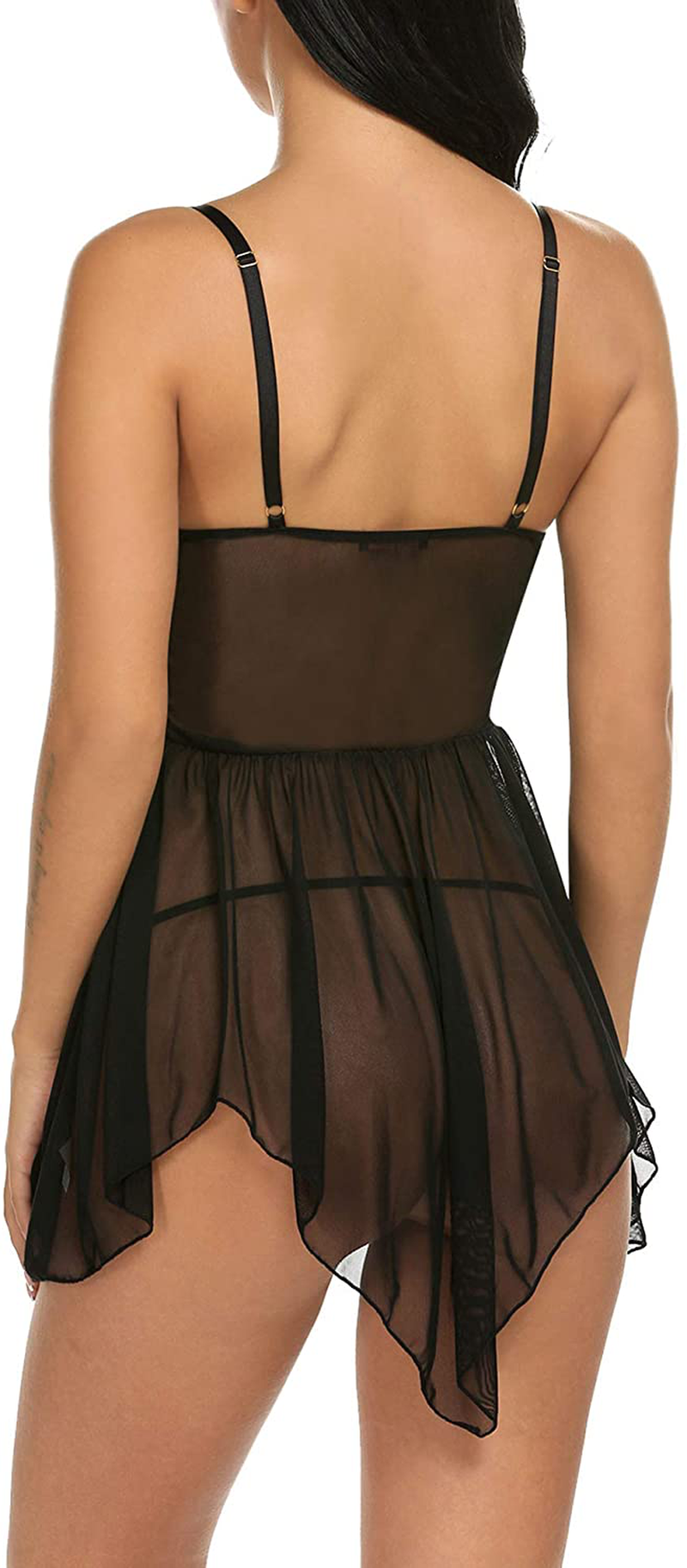 Avidlove Women Lingerie Lace Babydoll V Neck Sexy Sleepwear Strap Chemise Apparel & Accessories > Clothing > Underwear & Socks > Lingerie Kylie Max   