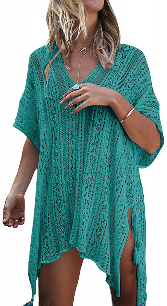 Beskie Bathing Suit Cover up Bikini Swimsuit Crochet Beachwear Swimwear Dress Apparel & Accessories > Clothing > Swimwear Kylie Max   