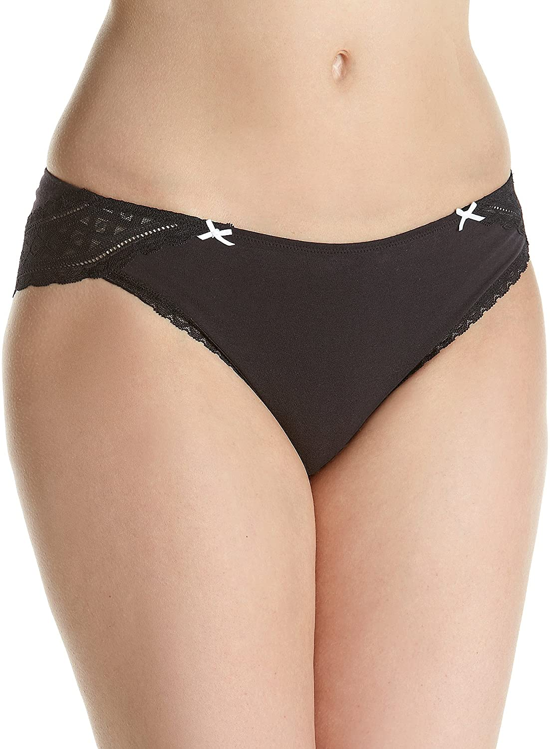 Maidenform Women'S Cotton Stretch Tanga Apparel & Accessories > Clothing > Underwear & Socks > Underwear Maidenform Black 7 