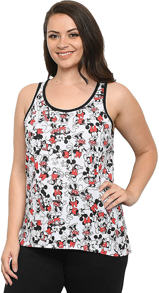 Disney Womens plus Size Tank Mickey & Minnie Mouse All over Print Apparel & Accessories > Clothing > Activewear Kylie Max   