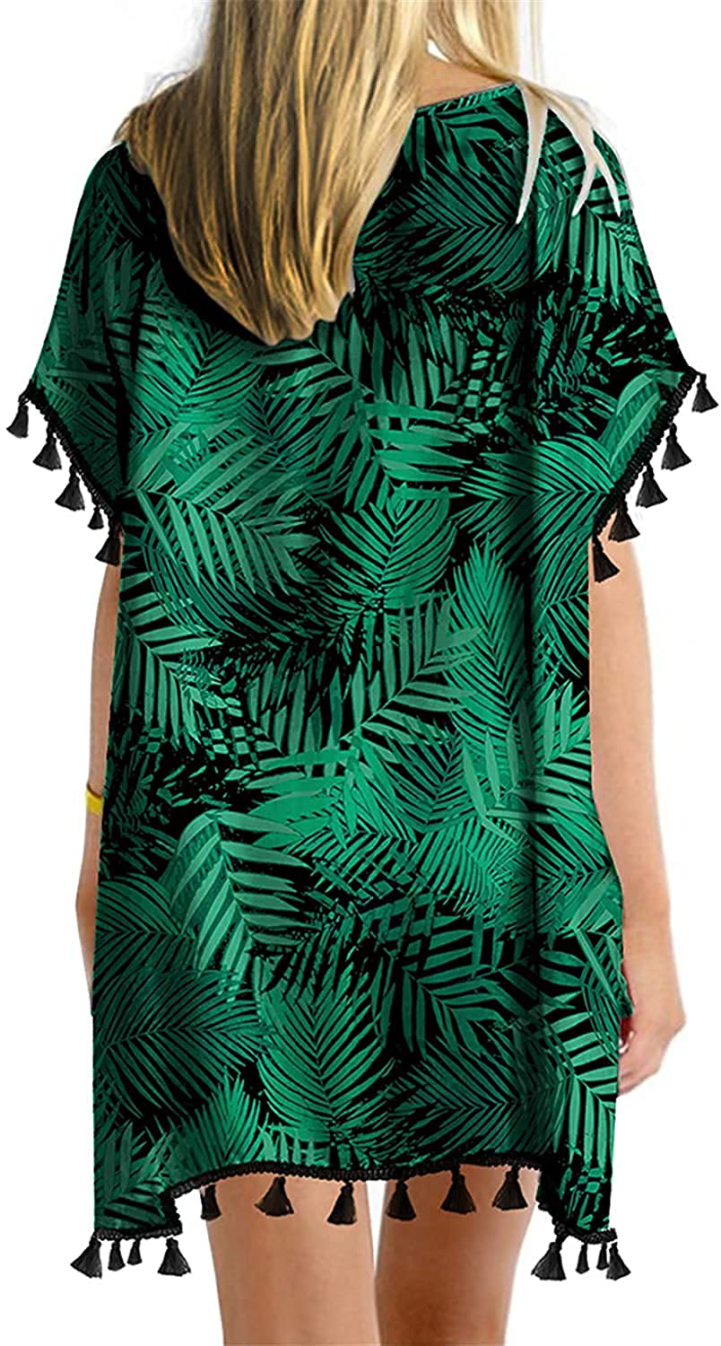 GDKEY Women Chiffon Tassel Swimsuit Bikini Stylish Beach Cover Up Apparel & Accessories > Clothing > Swimwear Kylie Max   