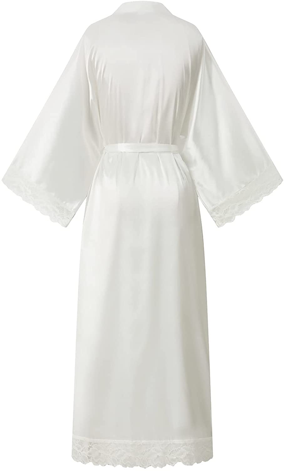 Asvioya Lace Kimono Robe for Women, Silk Robe, Satin Long Robe for Wedding, Night Gown for Ladies Women Bridal Loung Apparel & Accessories > Clothing > Sleepwear & Loungewear > Robes Asvioya   