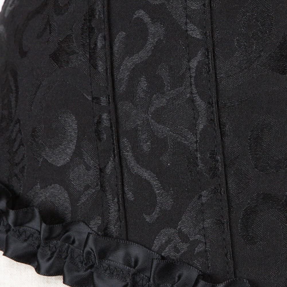 Women Lace up Back Sexy Floral Corset for Women Lingerie Bustier Top plus Size Apparel & Accessories > Clothing > Underwear & Socks > Lingerie Zhitunemi   