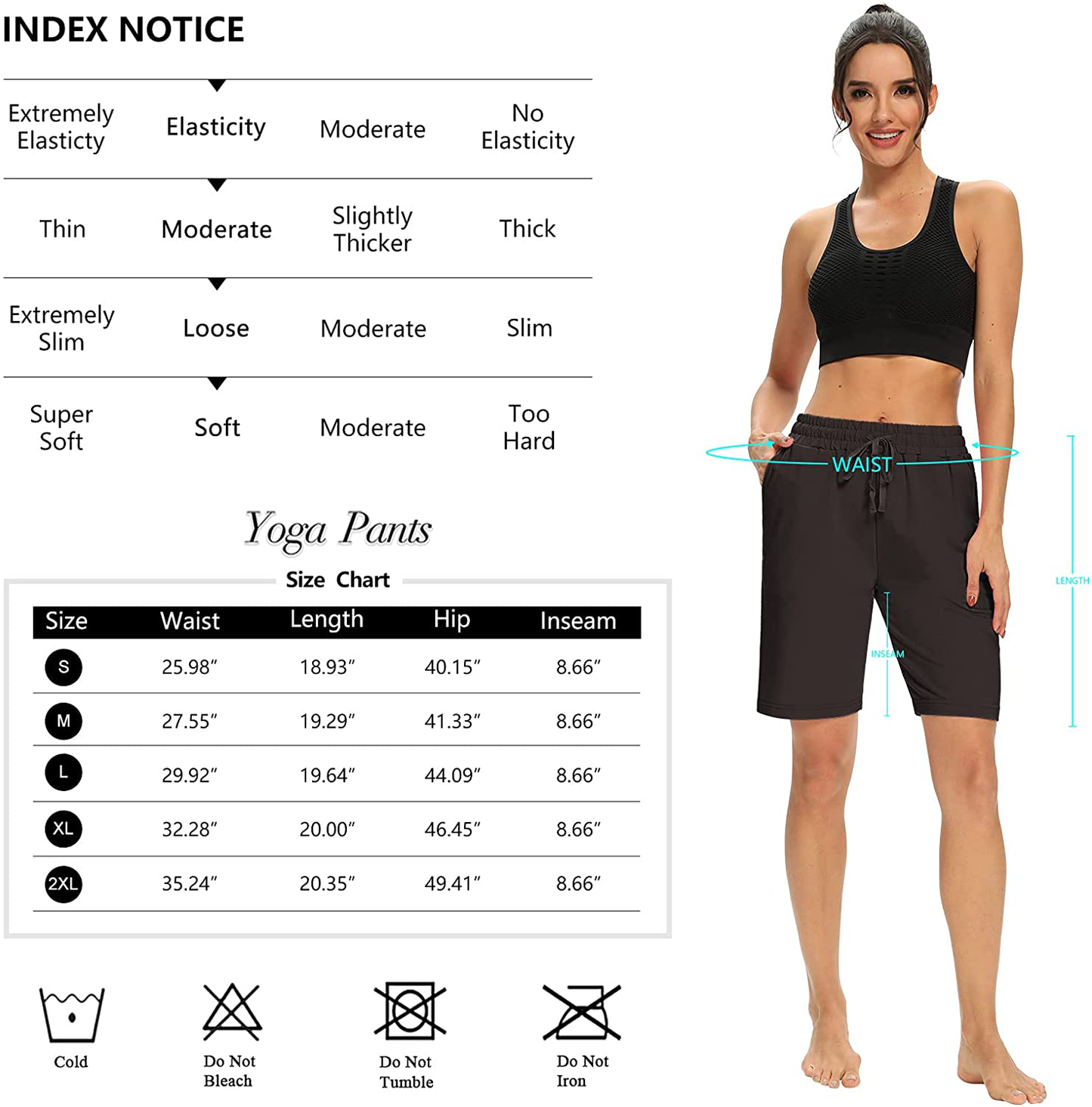 DIBAOLONG Womens Yoga Shorts Loose Comfy Drawstring Lounge Bermuda Shorts with 3 Pockets Apparel & Accessories > Clothing > Shorts Kylie Max   
