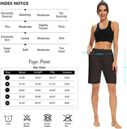DIBAOLONG Womens Yoga Shorts Loose Comfy Drawstring Lounge Bermuda Shorts with 3 Pockets Apparel & Accessories > Clothing > Shorts Kylie Max   