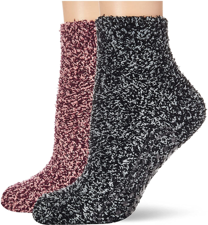 Dr. Scholl's womens Spa Socks (2pk) Arts & Entertainment > Party & Celebration > Gift Giving Dr. Scholl's Peach, Burgundy, Gray, Black Shoe Size: 4-10 