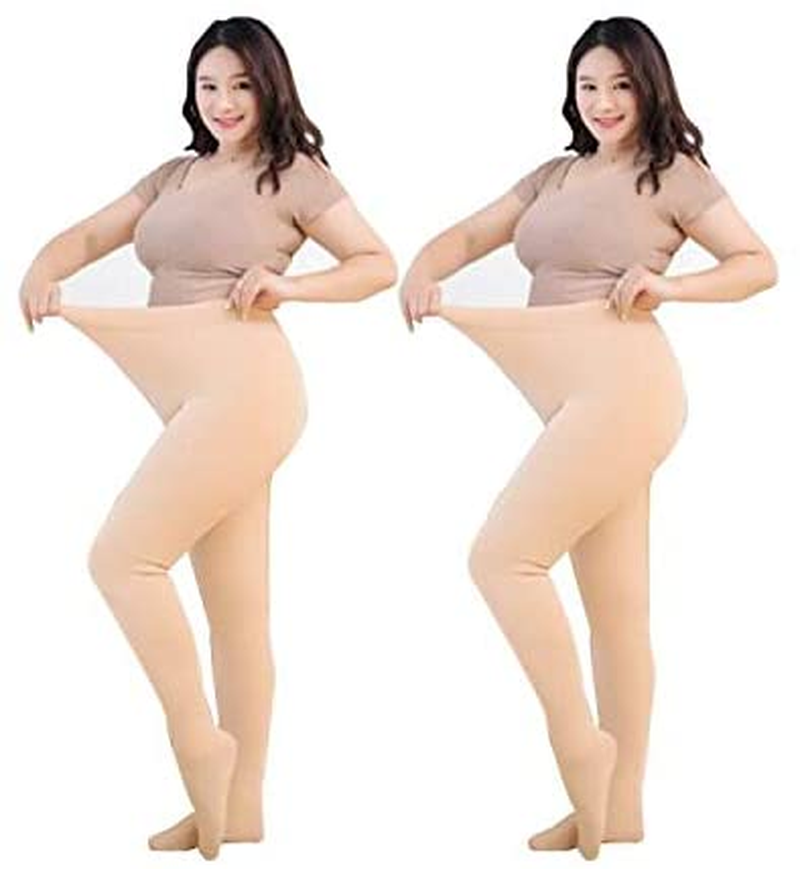 Women Tight,Ladies Tights,Womens Opaque Pantyhose Lady Black Leggings Apparel & Accessories > Clothing > Underwear & Socks > Shapewear KalaBear 2 Pairs-nude,nude Plus Size 