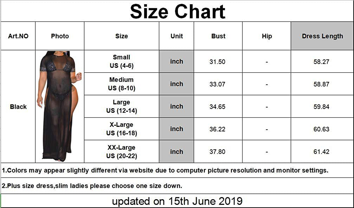 Sexycherry Women'S Sexy Swimsuit Cover Ups Casual See through Sheer Long Maxi Dresses for Swimwear Apparel & Accessories > Clothing > Swimwear Kylie Max   