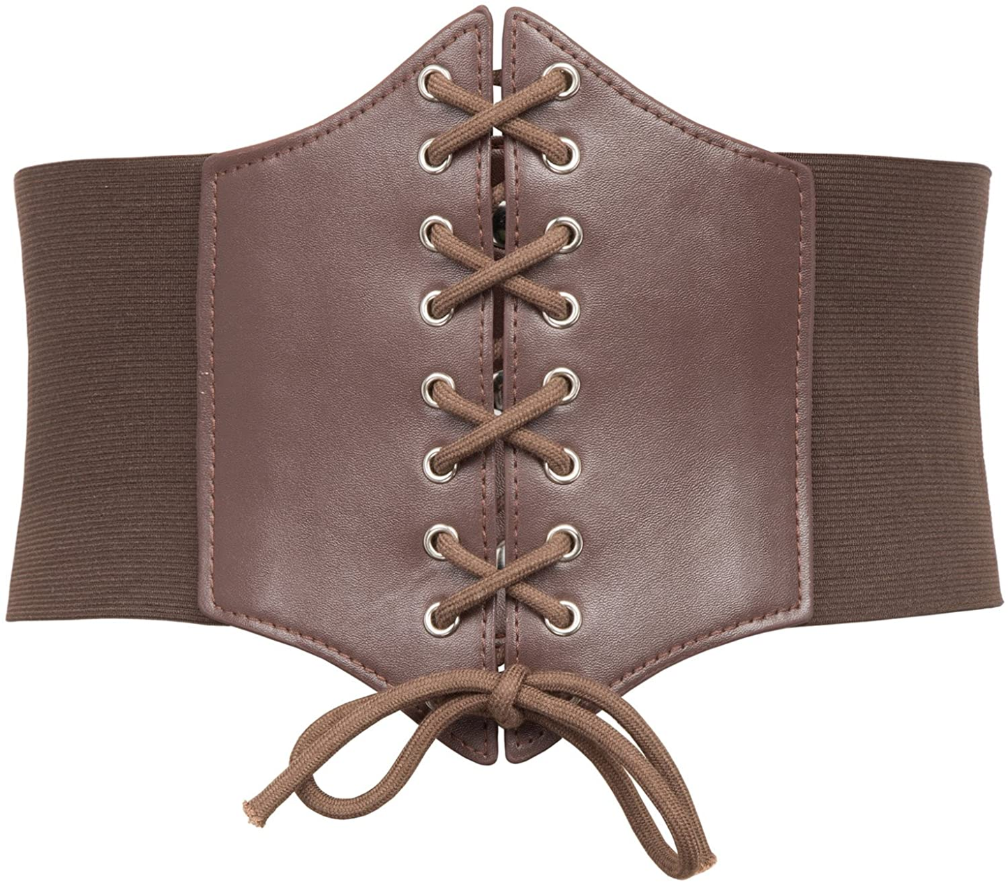 GRACE KARIN Lace-Up Cinch Belt Tied Corset Elastic Waist Belt Apparel & Accessories > Clothing Accessories > Belts GRACE KARIN Coffee Small 