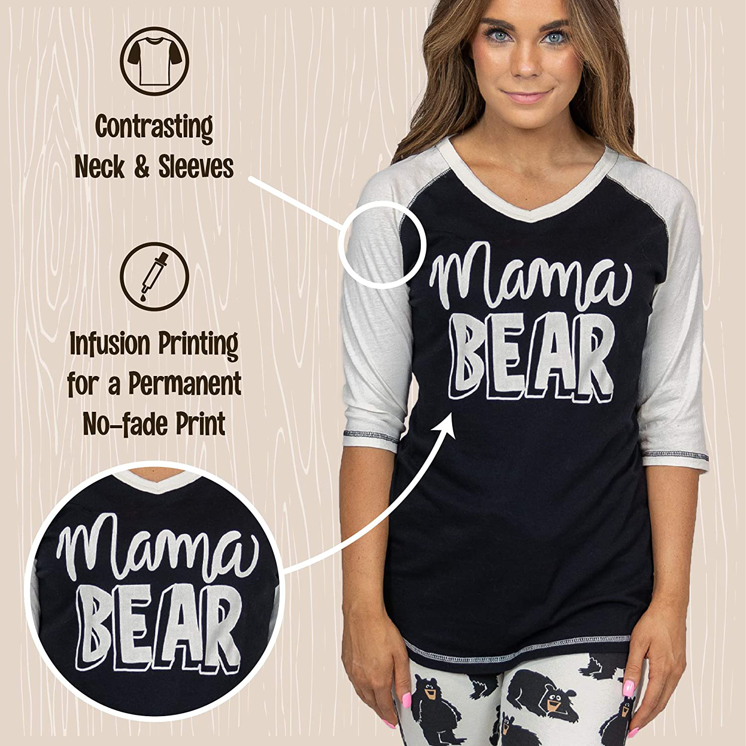 Lazy One Women'S Leggings and Tees, Pajama Separates, Cozy Loungewear for Women Apparel & Accessories > Clothing > Sleepwear & Loungewear > Pajamas Kylie Max   