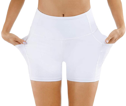 THE GYM PEOPLE High Waist Yoga Shorts for Women'S Tummy Control Fitness Athletic Workout Running Shorts with Deep Pockets Apparel & Accessories > Clothing > Shorts Kylie Max   