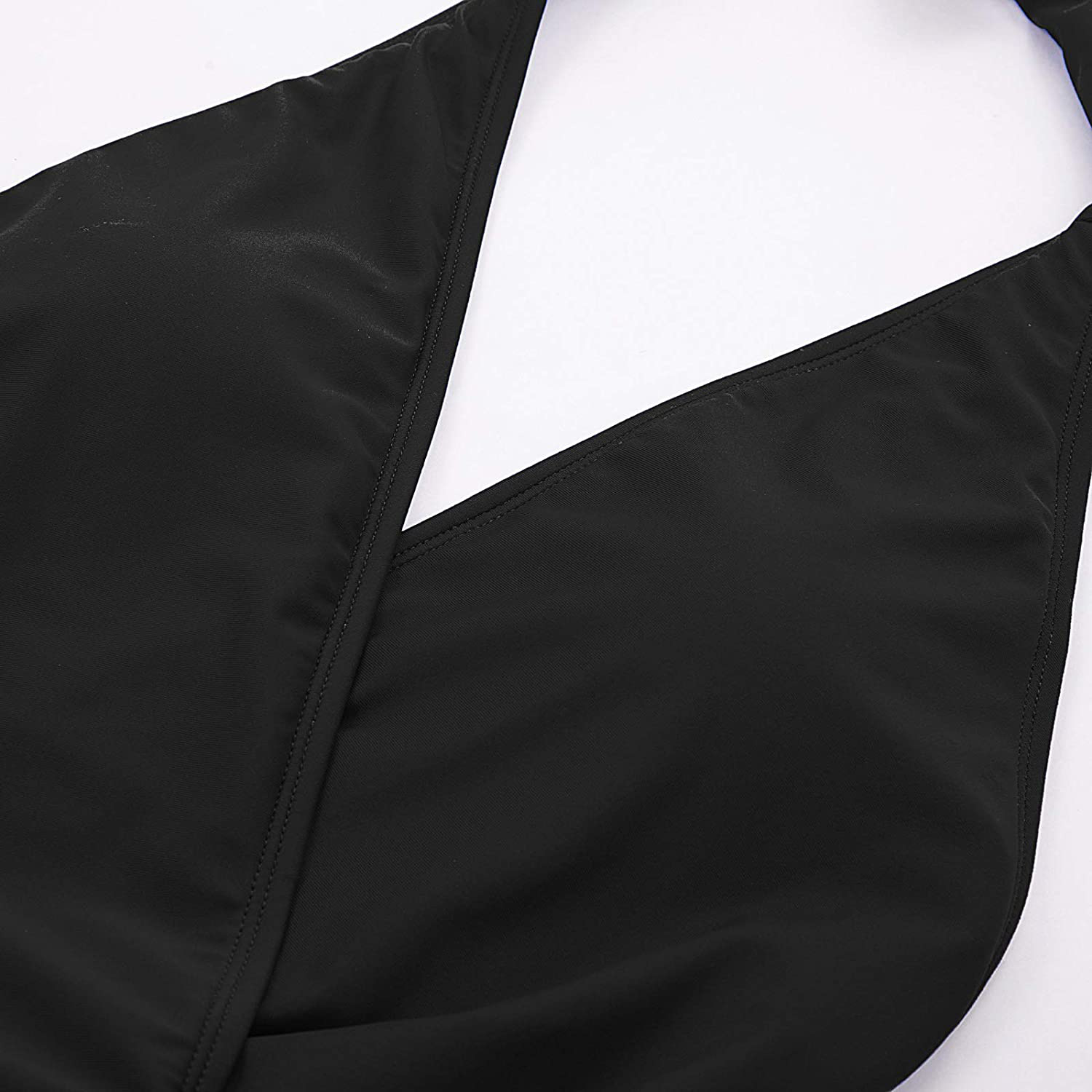 GRACE KARIN Women'S Halter Swimwear V Neck Stripe One-Piece Swimsuit Monokini Apparel & Accessories > Clothing > Swimwear Kylie Max   