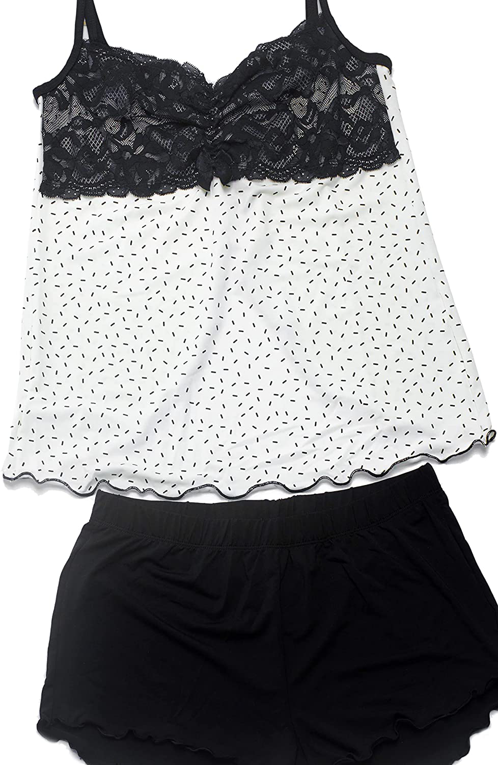 Lunachi Nightwear Pajama Set for Women Sleeveless Cami & Shorts PJ Sets Cute 2Pc |Fashionable Women’S Pjs - Pijamas De Mujer Apparel & Accessories > Clothing > Sleepwear & Loungewear Kylie Max   