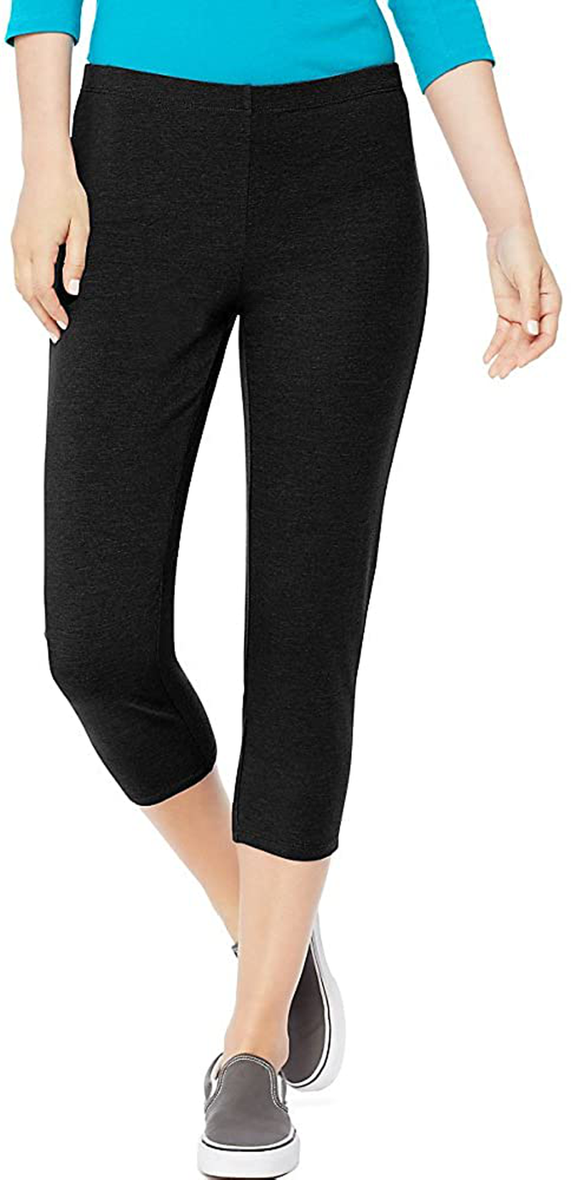 Hanes Women's Stretch Jersey Capri Apparel & Accessories > Clothing > Activewear Hanes Women's Activewear Black Large 