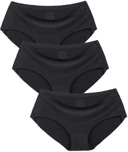 Women'S No Show Hiphugger Panties Pack of 6 Apparel & Accessories > Clothing > Underwear & Socks > Underwear Alruy 3 Pack: Black Black Black X-Large 