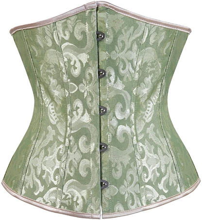 Frawirshau Women'S 9427 Lace up Boned Underbust Waist Trainer Corset Apparel & Accessories > Clothing > Underwear & Socks > Lingerie frawirshau Green-9427 X-Large 