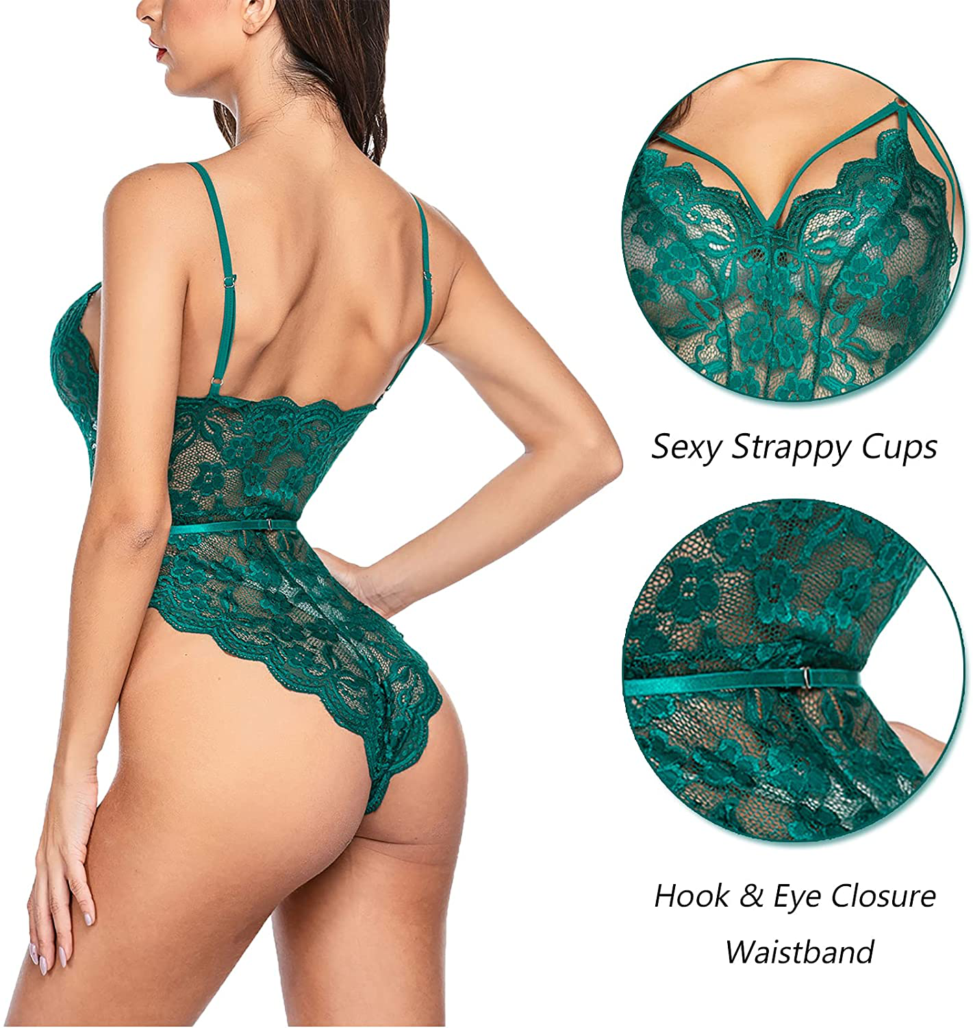 Avidlove Women Teddy Lingerie One Piece Babydoll Mini Bodysuit Apparel & Accessories > Clothing > Underwear & Socks > Lingerie Kylie Max   
