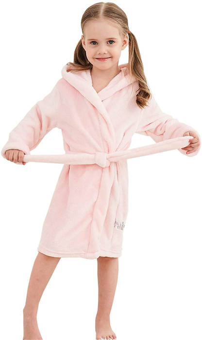 Umeyda Girls Robe,Cute & Fleece Hooded Robe with Belt for Girls, 12 Months - 18 Years Apparel & Accessories > Clothing > Sleepwear & Loungewear > Robes Kylie Max   