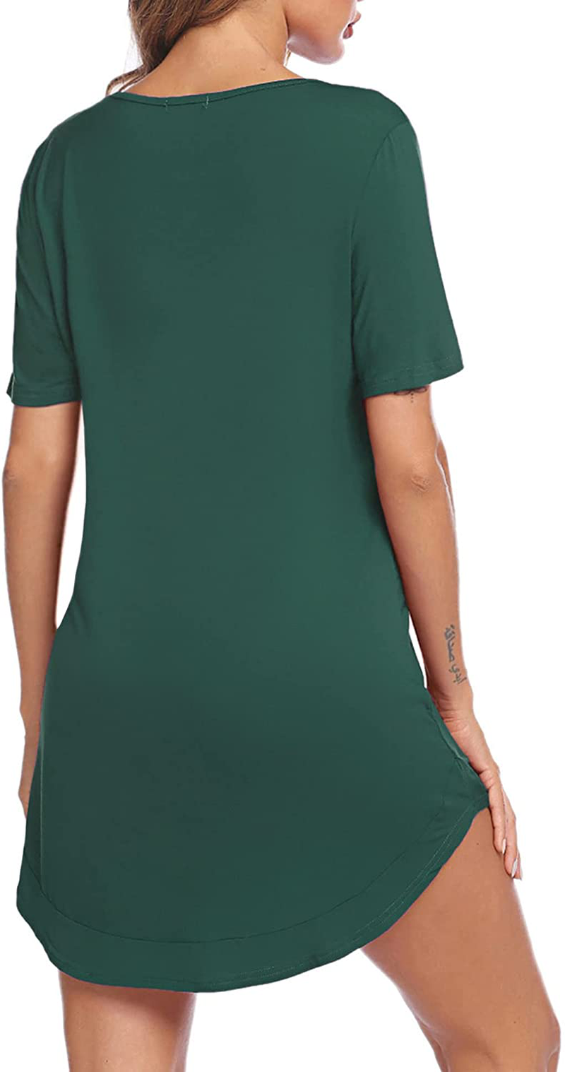 Avidlove Women'S Nightshirt Short Sleeve Button down Nightgown V-Neck Boyfriend Sleepshirt Pajama Dress Apparel & Accessories > Clothing > Sleepwear & Loungewear > Nightgowns Kylie Max   