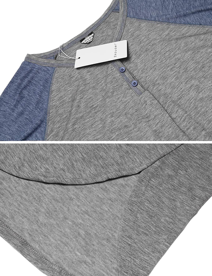 Ekouaer Sleepwear Men'S Nightshirt Short Sleeve Pajamas Comfy Big & Tall Henley Sleep Shirt M-XXXL Apparel & Accessories > Clothing > Sleepwear & Loungewear > Nightgowns Kylie Max   