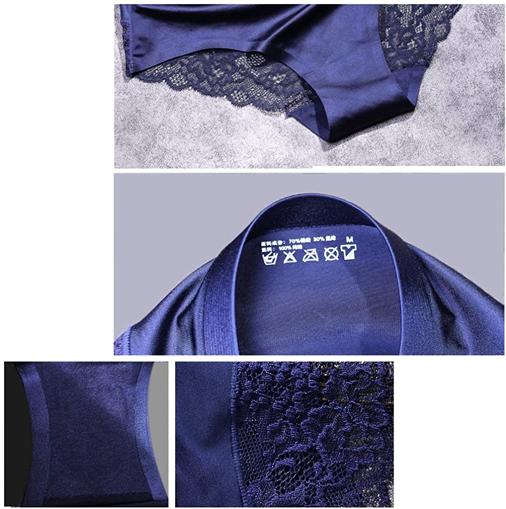 Sexy Lace Underwear for Women Frozen Silk Seamless Panties with Silky Tactile Touch 4 Pack, Assorted Colors S M L XL XXL3XL Apparel & Accessories > Clothing > Underwear & Socks > Underwear ITAYAX   