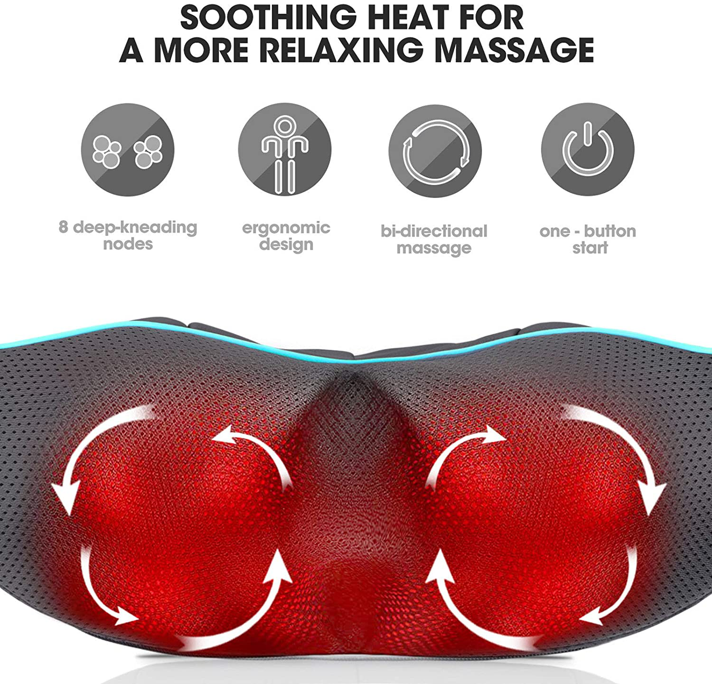 Back Neck Shoulder Massager with Heat - Deep Tissue Kneading Electric Back Massage for Neck, Back, Shoulder, Waist, Foot - Shiatsu Full Body Massage, Relax Gift for Her/Him/Friend/Dad/Mom Arts & Entertainment > Party & Celebration > Gift Giving MagicMakers   