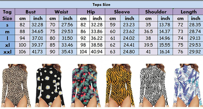 Burband Womens One Piece Playsuits Turtleneck Basic Bodysuit Sunflower High Neck Long Sleeve Slim Fit Leotard Rompers Apparel & Accessories > Clothing > Underwear & Socks > Shapewear Burband   