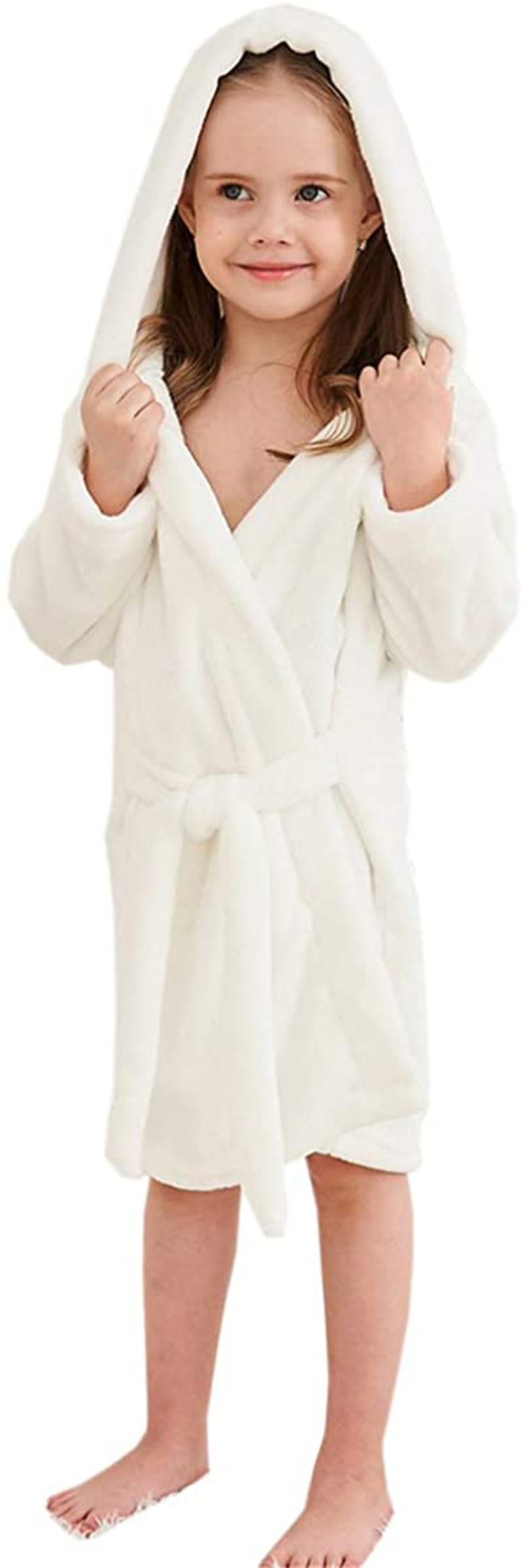 Umeyda Girls Robe,Cute & Fleece Hooded Robe with Belt for Girls, 12 Months - 18 Years Apparel & Accessories > Clothing > Sleepwear & Loungewear > Robes Kylie Max   