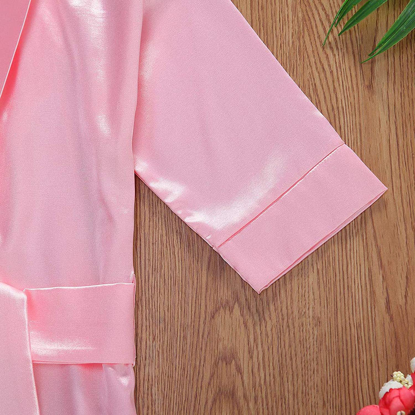 Infant Toddler Baby Girl Flannel Soft Bathrobes Hoodie Kimono Robe Clothes with Belt Apparel & Accessories > Clothing > Sleepwear & Loungewear > Robes Kylie Max   