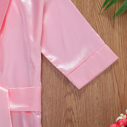 Infant Toddler Baby Girl Flannel Soft Bathrobes Hoodie Kimono Robe Clothes with Belt Apparel & Accessories > Clothing > Sleepwear & Loungewear > Robes Kylie Max   