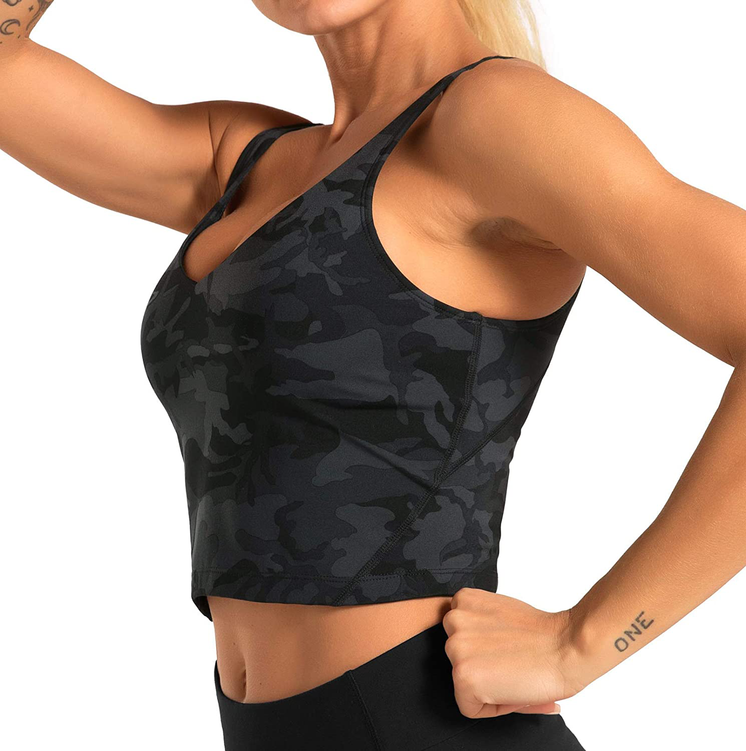 Dragon Fit Sports Bra for Women Longline Padded Bra Yoga Crop Tank Tops Fitness Workout Running Top Apparel & Accessories > Clothing > Underwear & Socks > Bras Kylie Max   