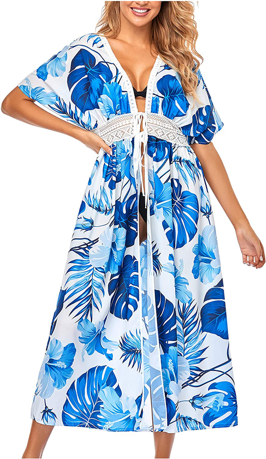Wander Agio Womens Bikini Cover Ups Beach Coverup Swimsuits Sunscreen Long Top Apparel & Accessories > Clothing > Swimwear Kylie Max   