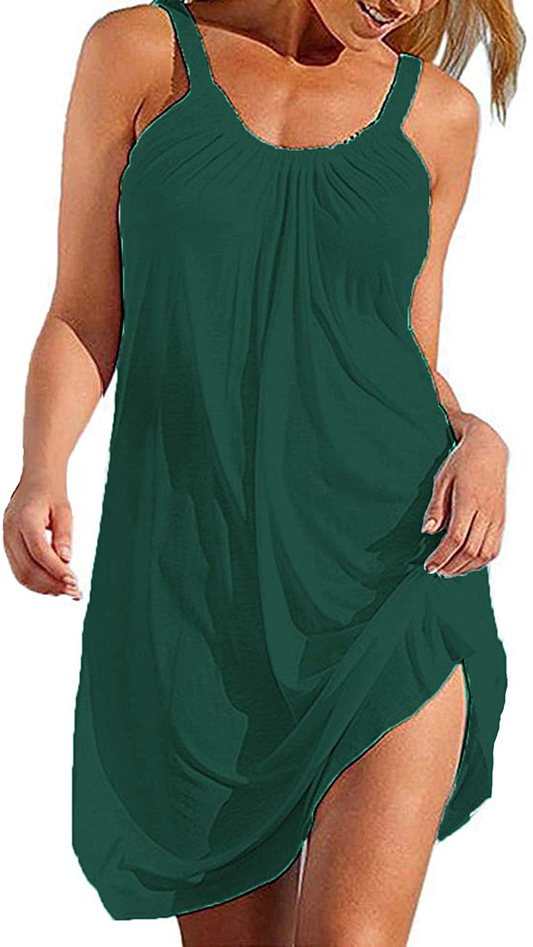 Bluetime Women'S Beach Bathing Suit Swimsuit Cover Ups Swimwear Summer Halter Dress Apparel & Accessories > Clothing > Swimwear Kylie Max   