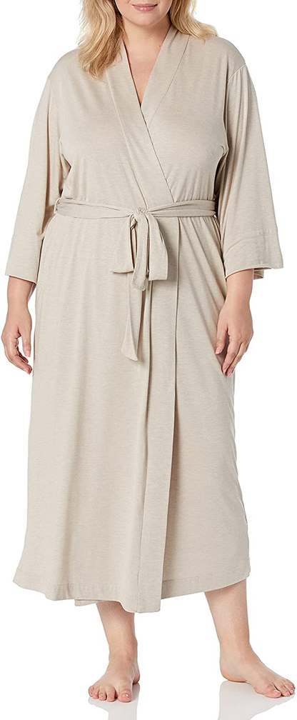 Natori Women'S plus Size Shangri-La Solid Knit Robe Apparel & Accessories > Clothing > Sleepwear & Loungewear > Robes Natori Cashmere 1X 