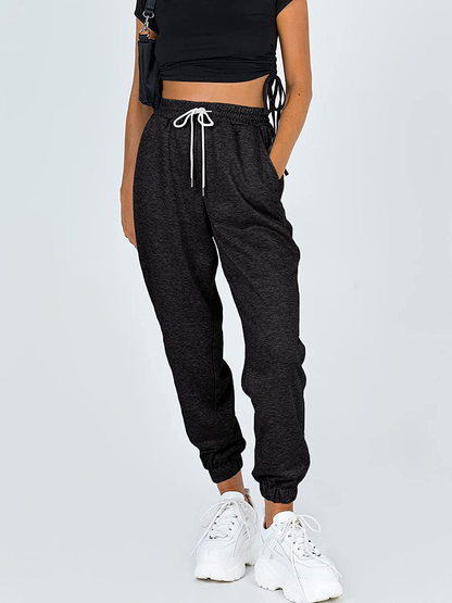 AUTOMET Women'S Cinch Bottom Sweatpants High Waisted Athletic Joggers Lounge Pants with Pockets Apparel & Accessories > Clothing > Activewear Kylie Max   