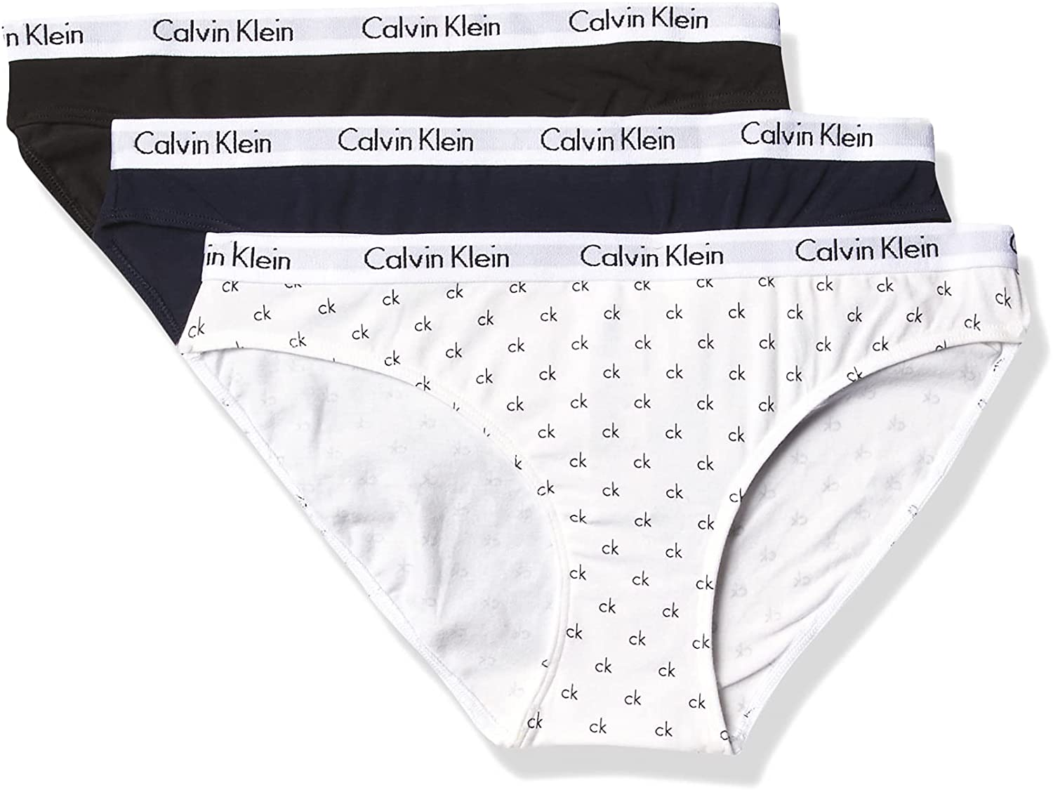 Calvin Klein Women'S Carousel Logo Cotton Bikini Panty Apparel & Accessories > Clothing > Underwear & Socks > Underwear Calvin Klein Black Shoreline Ck 3 X-Large