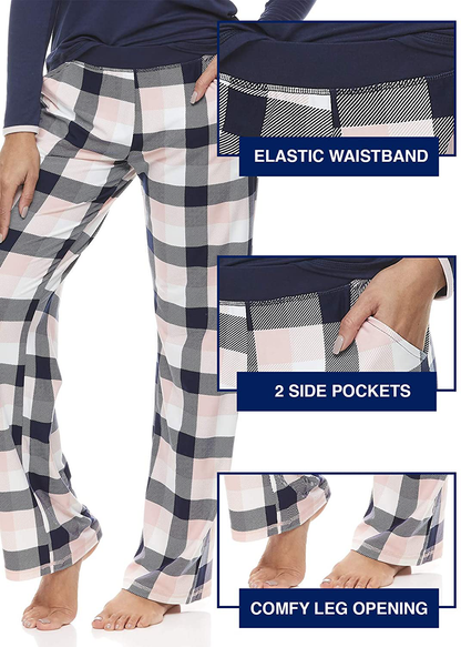 U.S. Polo Assn. Womens Casual Long Sleeve Shirt and Pajama Pants Sleep Sleepwear Set Apparel & Accessories > Clothing > Sleepwear & Loungewear > Pajamas Kylie Max   