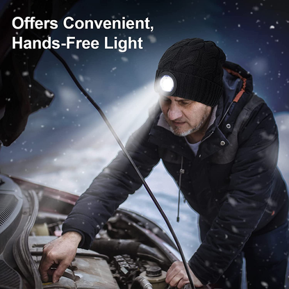 Gifts for Men Beanie Hat with Light - Christmas Stocking Stuffers Dad Gifts for Women Husband Boyfriend Brother Him Grandpa Headlamp Warm Winter Cap, Flashlight Hat for Fishing Running Camping Arts & Entertainment > Party & Celebration > Gift Giving WINCHY   