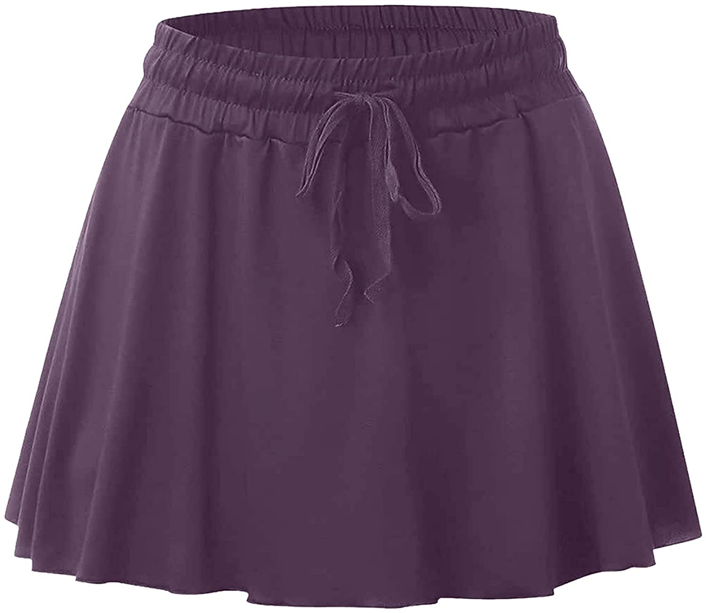 Burband Womens High Waisted Flowy Tennis Skirts Gym Yoga Pants Stretchy Pleated Golf Biker Shorts Summer Cute Lounge Skirts Apparel & Accessories > Clothing > Underwear & Socks > Shapewear Burband   