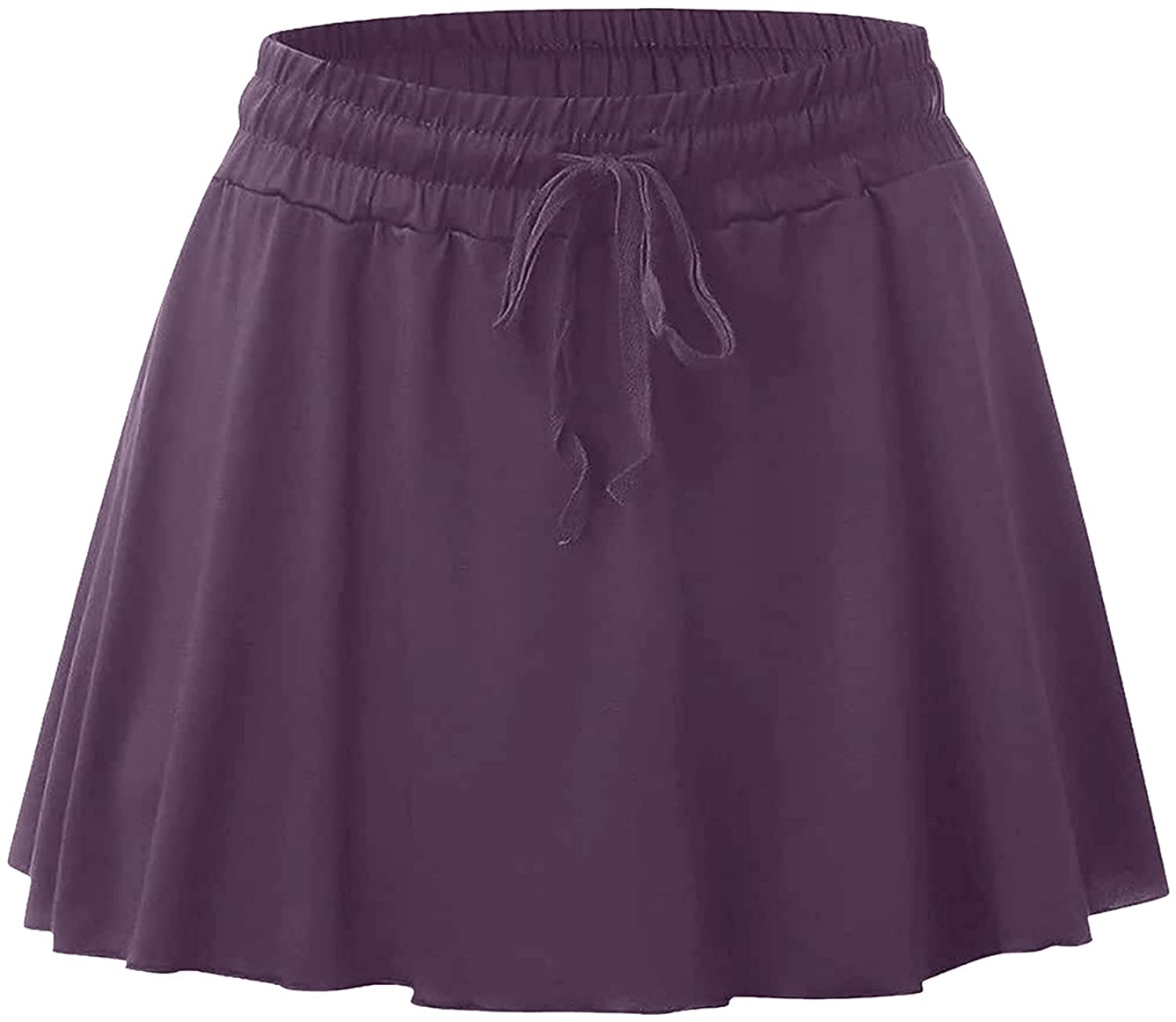 Burband Womens High Waisted Flowy Tennis Skirts Gym Yoga Pants Stretchy Pleated Golf Biker Shorts Summer Cute Lounge Skirts Apparel & Accessories > Clothing > Underwear & Socks > Shapewear Burband   