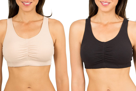 Fruit of the Loom Women'S Shirred Front Sport Bra with Removable Pads, 2-Pack Apparel & Accessories > Clothing > Underwear & Socks > Bras Kylie Max   