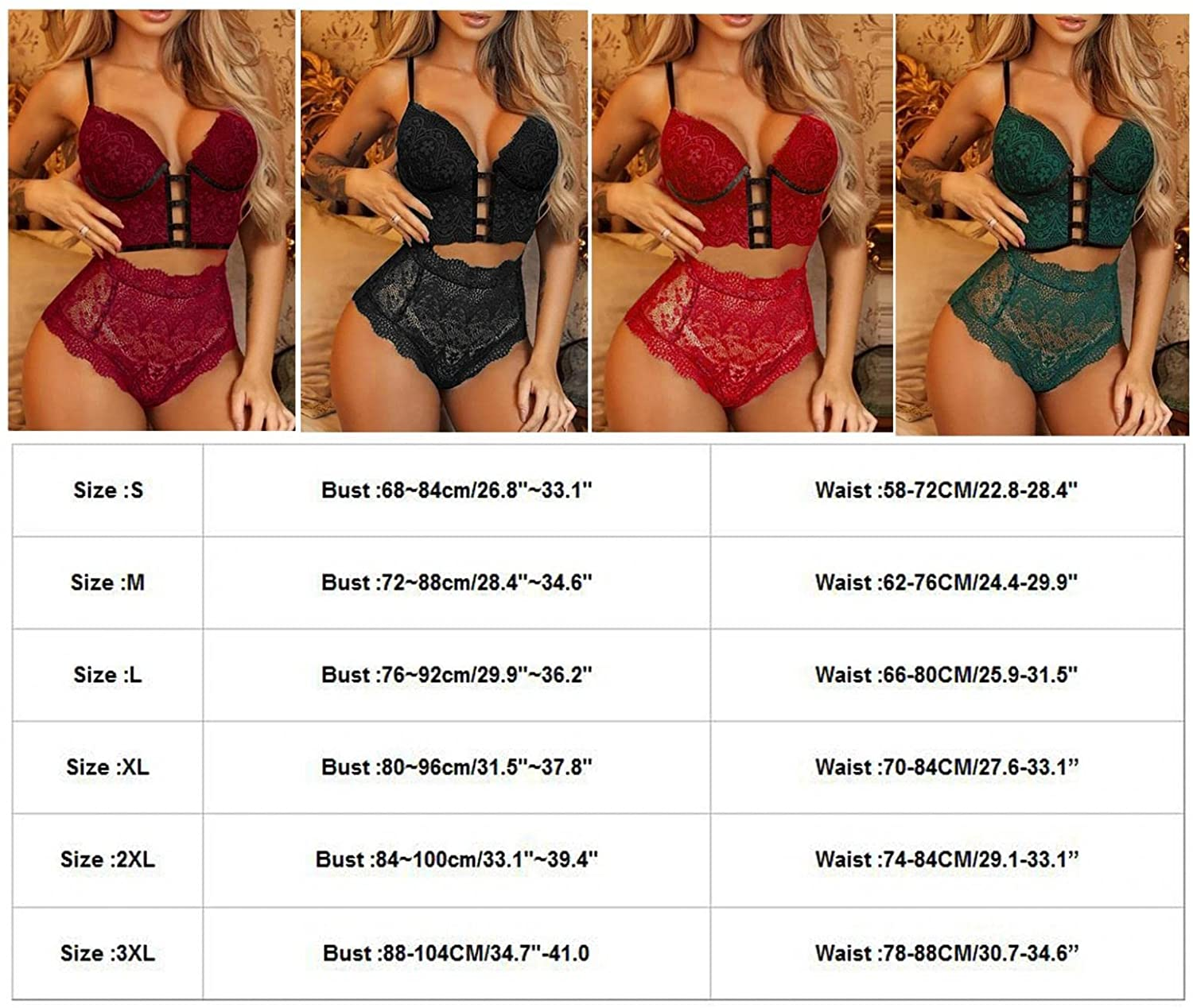 Valentines Day Lingerie for Women,Womens Valentines Lingerie Santa Sexy Lingerie Teddy 2 Piece Babydoll Apparel & Accessories > Clothing > Underwear & Socks > Lingerie ORT   