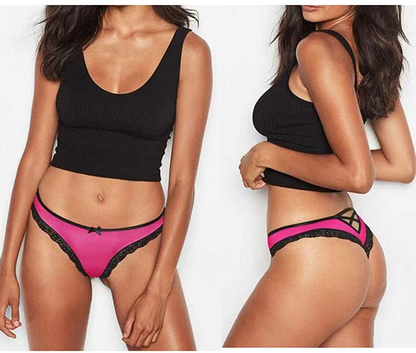 Gefyvuxrm Womens Cheeky Lingerie Underwear Lace Trim Panties Sexy Hipster 5 Pack Apparel & Accessories > Clothing > Underwear & Socks > Underwear AIDOVEI   