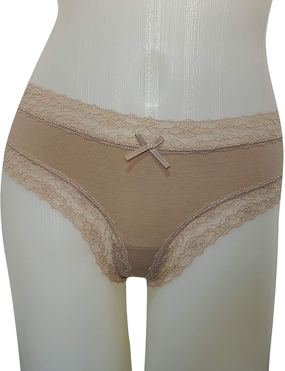 VIC LINUO Lace Panties Lace Cheeky Panties for Women, Soft and Stretched, 4-Pack Apparel & Accessories > Clothing > Underwear & Socks > Underwear VIC LINUO   