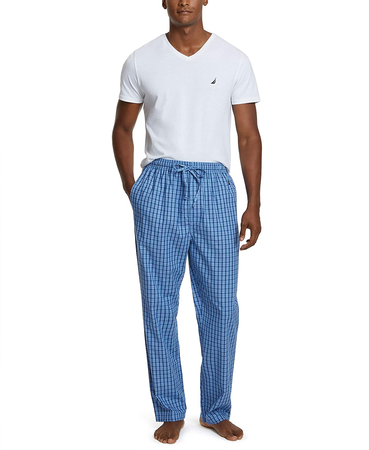 Nautica Men'S Soft Woven 100% Cotton Elastic Waistband Sleep Pajama Pant Apparel & Accessories > Clothing > Sleepwear & Loungewear > Pajamas Kylie Max   