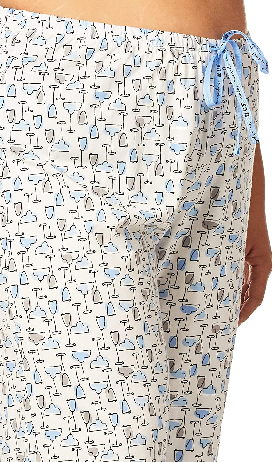 HUE Womens Printed Knit Capri Pajama Sleep Pant Apparel & Accessories > Clothing > Sleepwear & Loungewear > Pajamas Kylie Max   