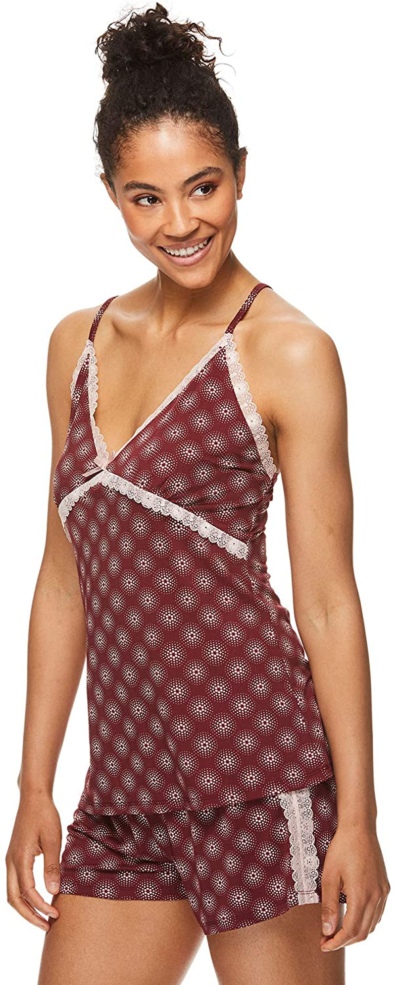 Nanette Lepore Womens Pajamas with Lace Trim – Cami and Short Pajama Set for Women Apparel & Accessories > Clothing > Sleepwear & Loungewear Kylie Max   