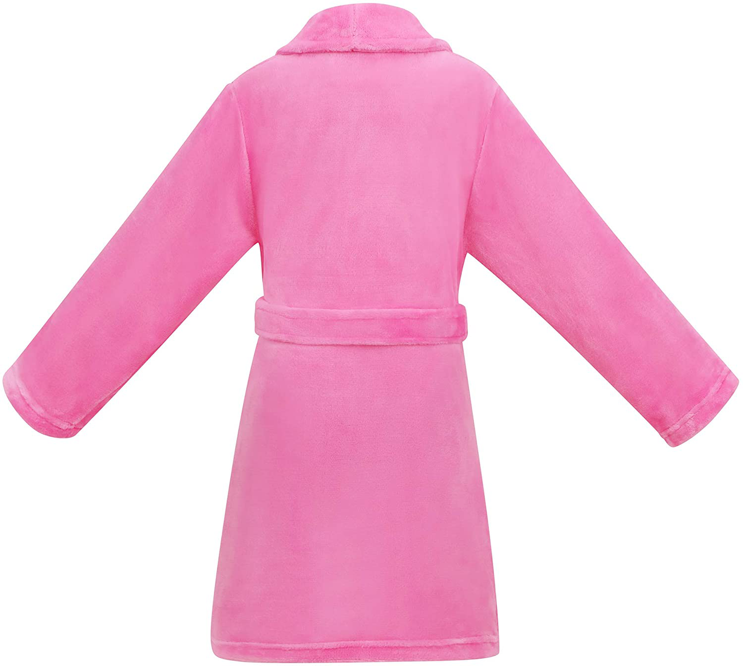 Kids Girls Boys Soft Plush Cover up with Long Sleeve Two Pockets Apparel & Accessories > Clothing > Sleepwear & Loungewear > Robes Kylie Max   